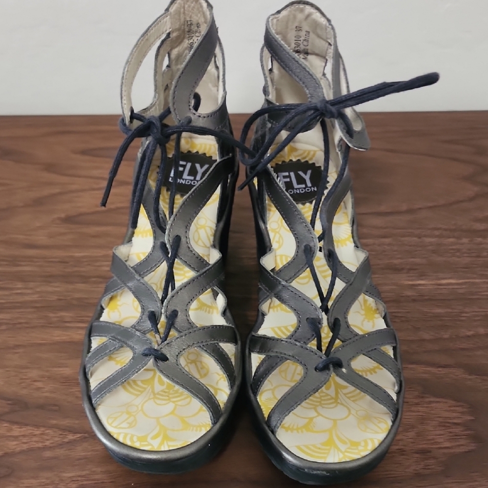 Fly London Women's Black Strappy Sandals